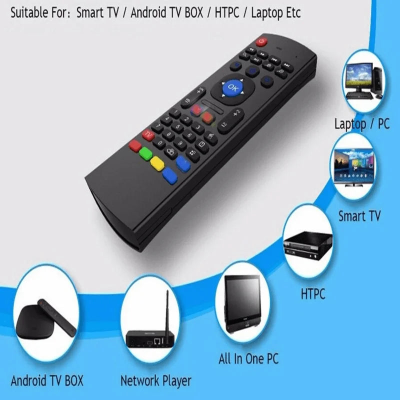 Air Mouse , voice command and keyboard 3 in 1  ( All Android TVs, Smart TVs, TV boxes, TCL TVs, HTPCs, Hisence TVs) Imported