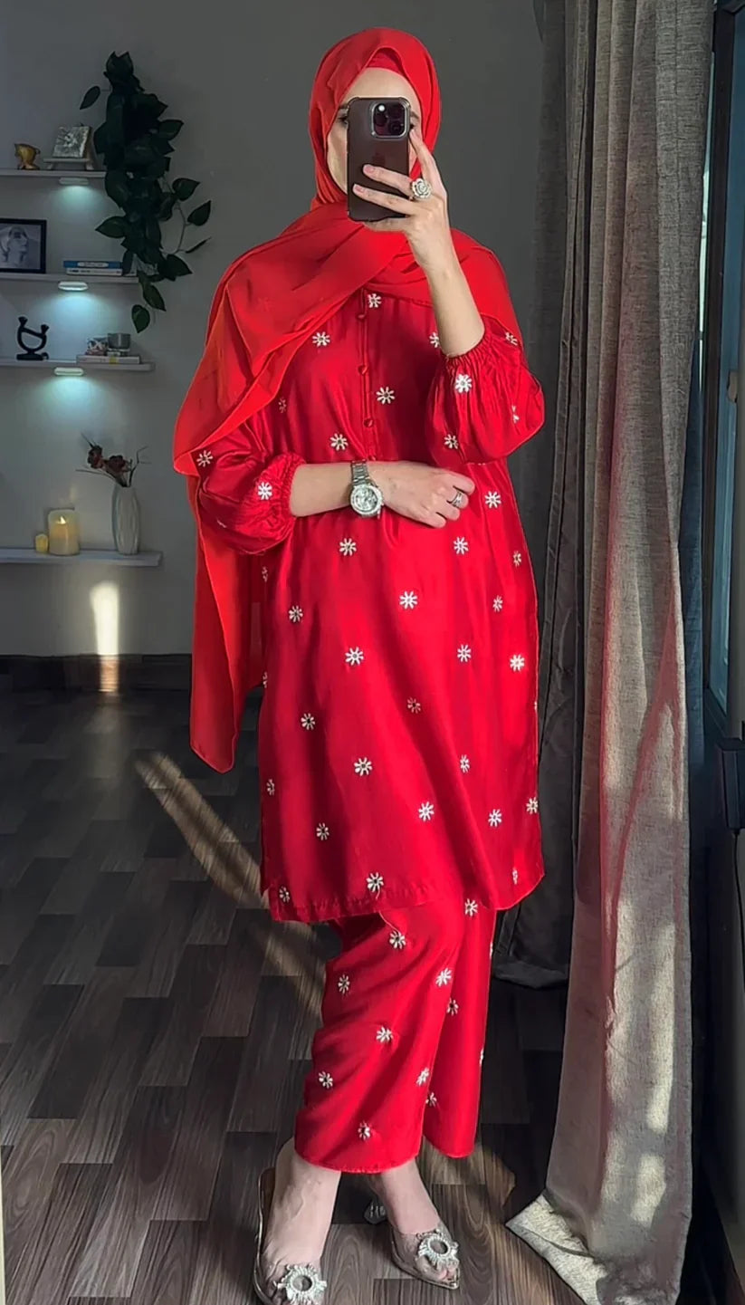 Lalli Embroidered 2pcs By Ushna Collection