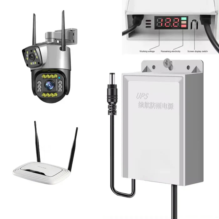 Mini UPS 4 Hour Battery Backup, Fireproof, Waterproof, Use In Wifi Router And CCTV Cameras And Ups Can Run On Anything With 12 Volt