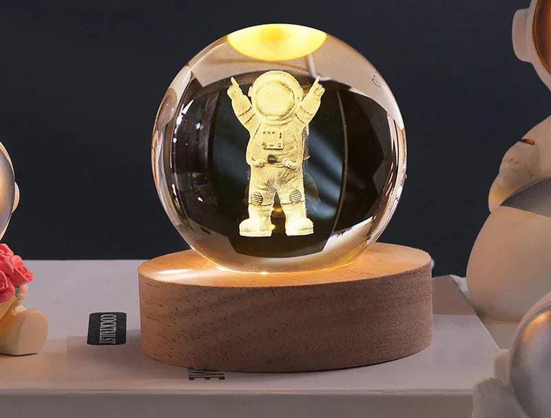 3D Ball Crystal Glass LED Table Lamp