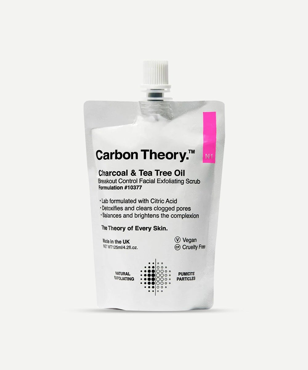 Carbon Theory - Breakout Control Facial Exfoliating Scrub with Tea Tree Oil & Activated Charcoal