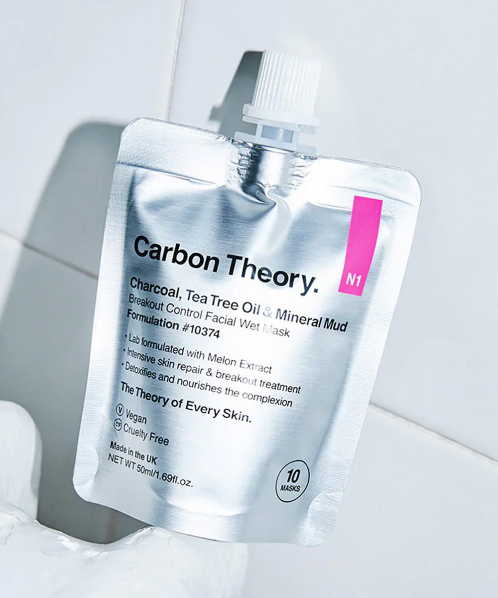Carbon Theory - Breakout Control Facial Wet Mask with Charcoal, Tea Tree Oil & Shea Butter