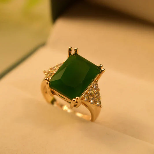 Luminous Design Real Stone Gold Plated Ring